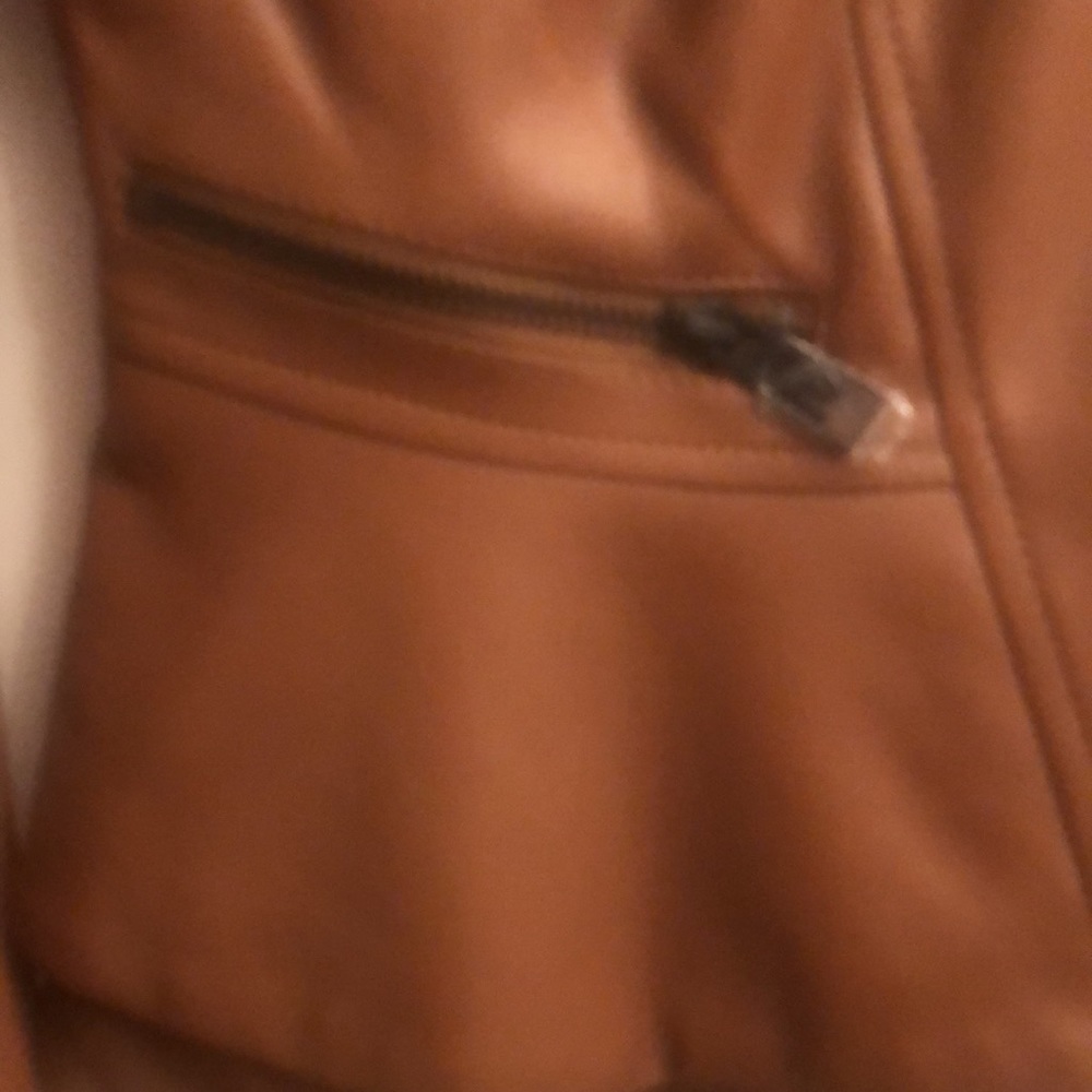🆕GILI Faux Leather Double Peplum Jacket - Picture 3 of 5